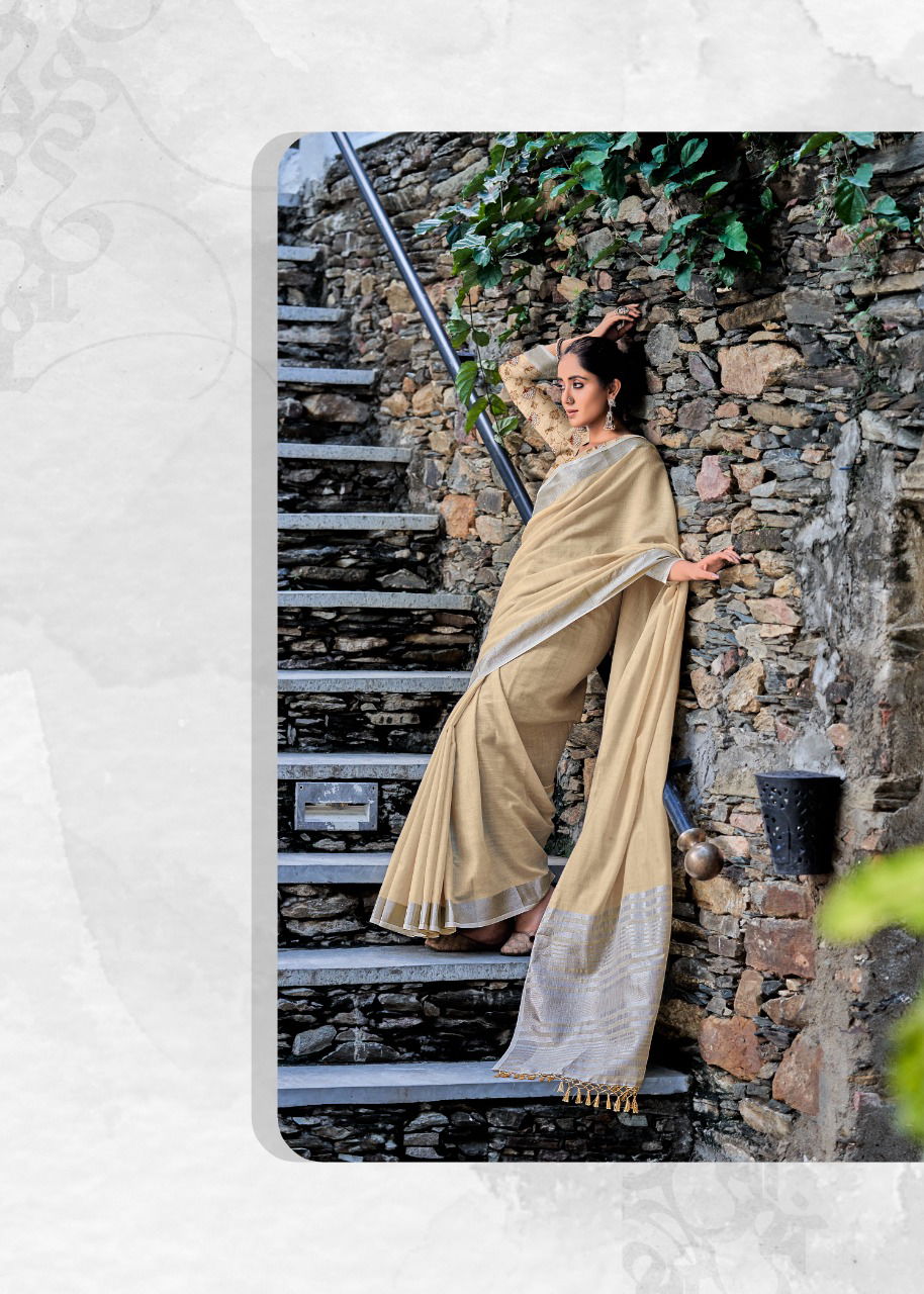 Rajyog Anokhi Fancy Silk Casual Daily Wear Latest Linen Saree Collection
